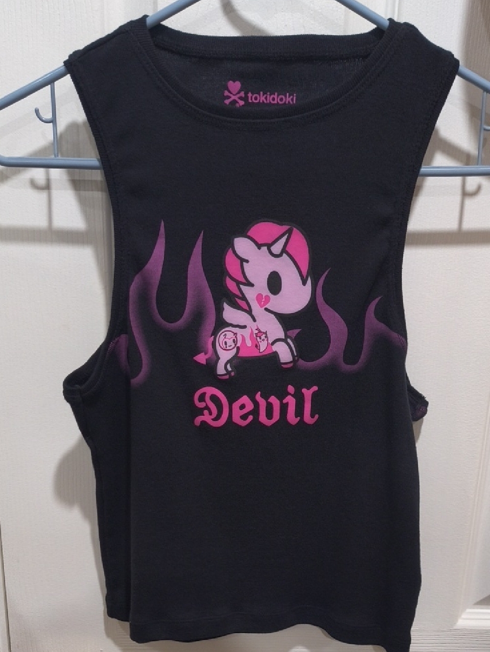 NWOT tokidoki Black & hot Pink Tank Top